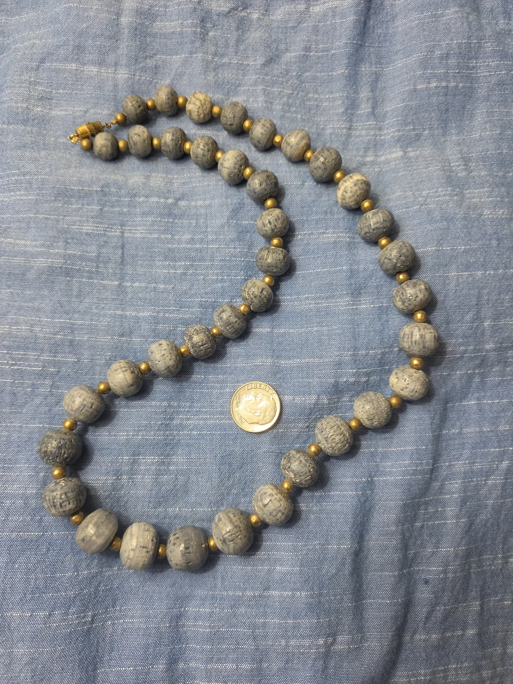 Genuine Blue Coral Bead Necklace - Picture 1 of 4